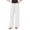 72# White, variant on Cotton Linen Pants for Women 2026 Summer Gauze Flowy Pants Drawstring High Waisted Wide Leg Trousers Beach Vacation Clothes 27"/28"/29" Khaki 2XL