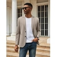 thumbnail image 4 of COOFANDY Men's Lightweight Two Button Knit Blazer - Casual Sport Coats Suit Jacket, 4 of 6