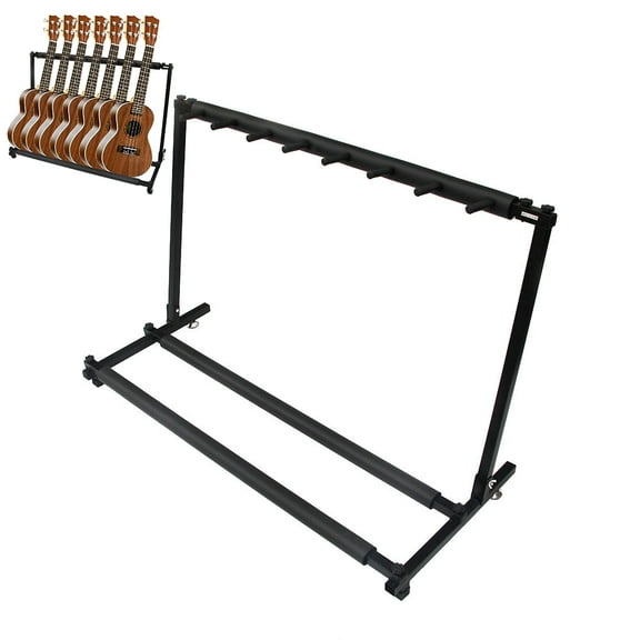 Foldable Guitar Stand, 7 Holder Metal Foldable Guitar Stand, Multiple Instrument Stage Studio Display Rack For Violin, Electric, Ukulele, Guitar
