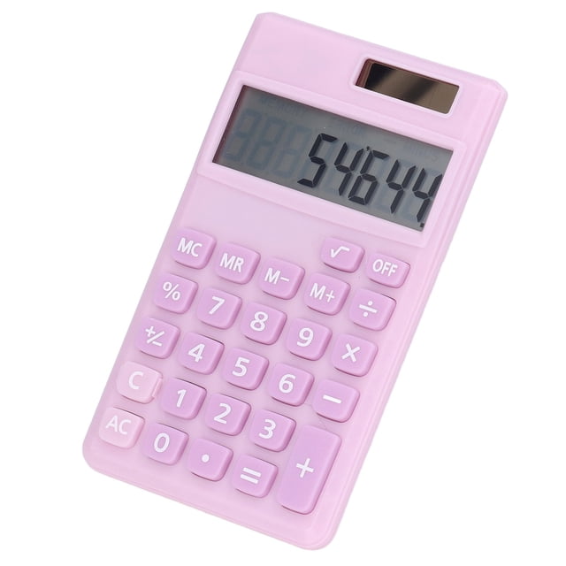 8 Digit Handheld Pocket Calculator Large LCD Display High Sensitivity Button ABS Material Lightweight Portable, Candy Colored Design, Suitable for Business Office, School