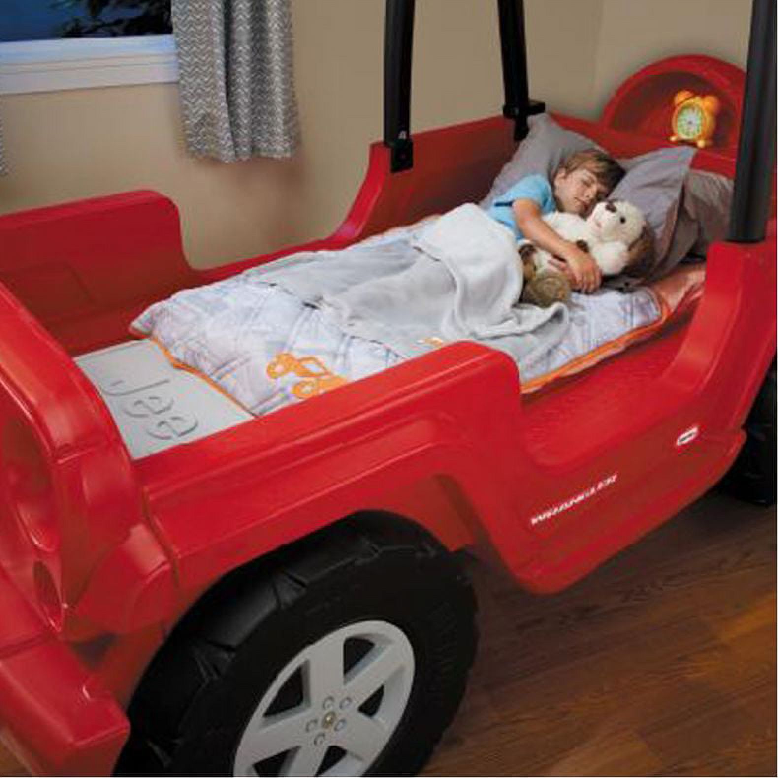 Little Tikes Jeep Wrangler Toddler-to-Twin Convertible Bed, Red - image 4 of 8