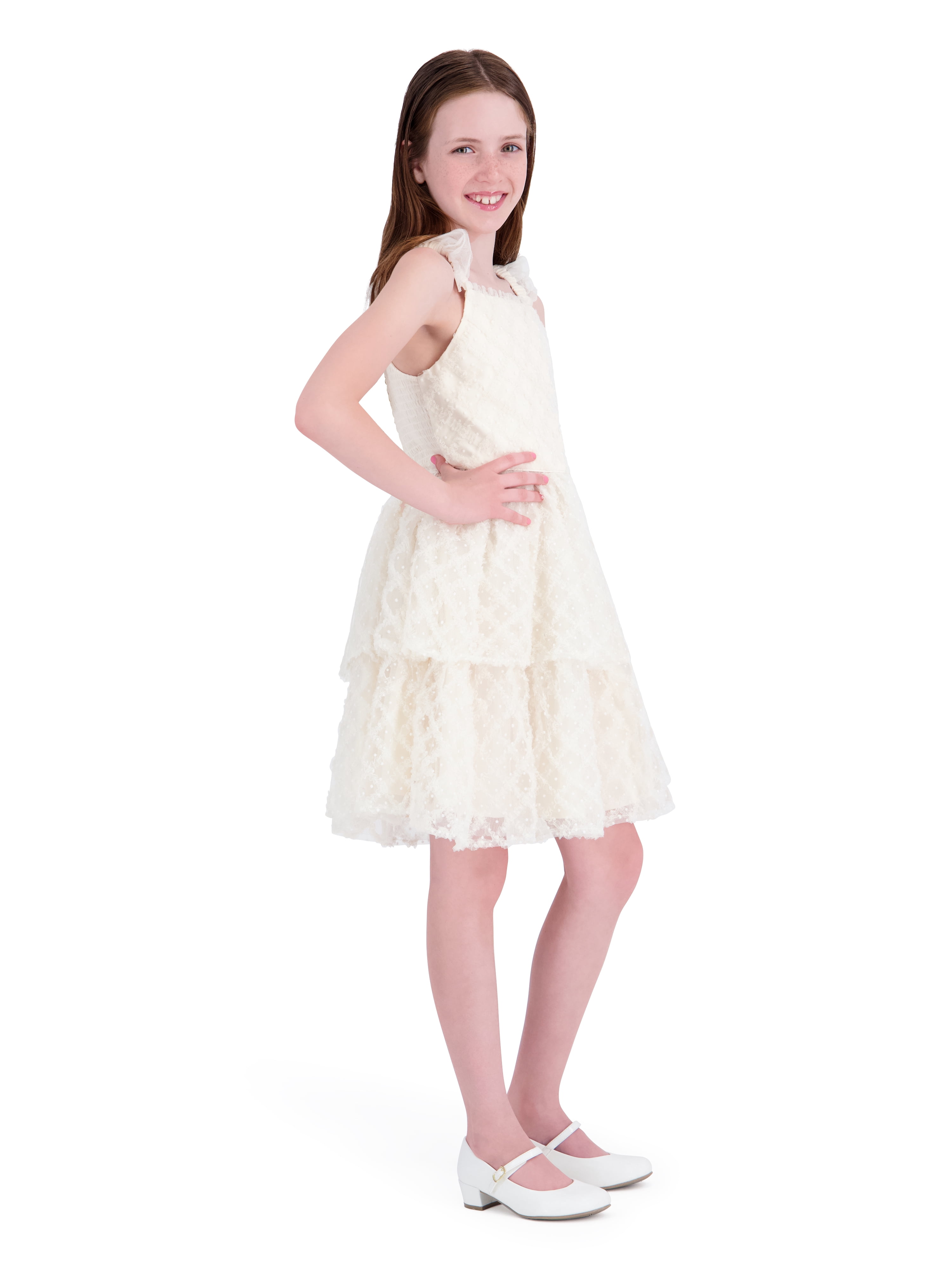 Kensie Girl Sleeveless Soutache Soft Mesh Dress, Sizes 4-16