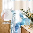 thumbnail image 3 of No Hook Shower Curtain, Blue Sea Turtle Shower Curtains for Bathroom with See Through Top Window, Summer Coastal Coral Ocean Waterproof & Washable Bath Curtain Long 72"x78", 3 of 9