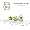 thumbnail image 2 of Sorbus 9.25” x 23.75” White Floating Shelves, 3-Tier Wall Decor Matte Finish (3 Count), 2 of 6