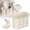 White, variant on Light Ashy Suction Cup Bathroom Storage Rack, Wall Mounted Removable Shower Organizer Shelf For Toiletries