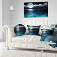 thumbnail image 2 of Designart Romantic Full Moon Over Sea Canvas Wall Art, 2 of 4