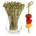thumbnail image 2 of 100pc Bamboo Heart Bead Fruit Cocktail Picks Sticks Toothpick 12cm Decor T3I9, 2 of 8