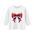 thumbnail image 3 of DxhmoneyHX Christmas Shirts for Girls Cute Snowman Graphic Tees Fall&nbsp;Winter&nbsp;Clothing Holiday Fashion Crewneck&nbsp;Sweatshirt 3/4 Sleeve Tops Size 3-4Years, 3 of 3