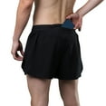 thumbnail image 1 of Graflsoa Men's Quick-Dry Running Shorts with Anti-Chafing Design, Built-In Liner, Back Pockets, Lightweight & Breathable for Sports, Black, XL (DK80025#), 1 of 6