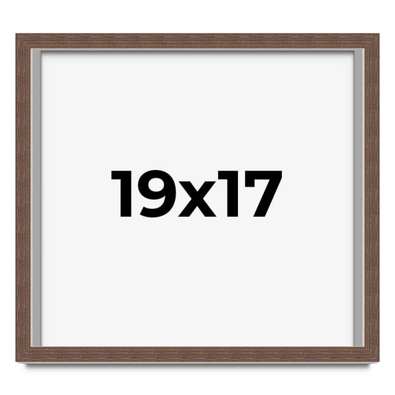19x17 Shadow Box Frame Brown | 1.125 inches Deep Real Wood Rustic Shadowbox Display Frame | UV