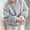 Gray, variant on Kids Solid Color Fuzzy Fleece Jackets Stand Collar Long Sleeved Zipper Sports Jacket Children Casual Warm Loungewear Coats with Pockets Blue 4-5Y