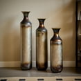 thumbnail image 3 of Elegant White Metal Vase Set with Gold Accents - 3-Piece Droplet Design for Stunning Home Decoration!, 3 of 19