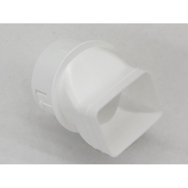 Plastic Universal Downspout to Drain Tile Adapter (2X3X4 CASE(3), WHITE