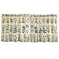 thumbnail image 7 of Yayeee Kitchen Curtains Set of 2 Light Filtering 57"x24" Over Sink Window Panels, Red Floral, 7 of 7