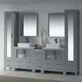 thumbnail image 3 of 102" Freestanding Bathroom Vanity with Side Cabinet & Vessel Sink - Metal Grey, 3 of 6