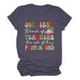 thumbnail image 1 of Chemises Décontractées de Noël pour Femmes, Col Rond, Manches Courtes, Tunique Confortable, 1 of 3