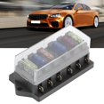 thumbnail image 4 of Car Fuse Holder Blade Fuse Box Fuse Block 6 Way Fuse Box 6 Way Blade Fuse Holder Box 12‑36V 6‑In‑6‑Out With 6pcs Fuse Universal Accessory For Car Truck, 4 of 8