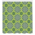 thumbnail image 3 of Ambesonne Lime Green Shower Curtain, Moroccan Mandala, 69"Wx84"L, Fern Green White, 3 of 3