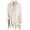 Beige, variant on ZhangBaoLin Women Shawl Wrap Cardigan Faux Fur Collar Poncho Cape Sweater Tassels Knit Coat