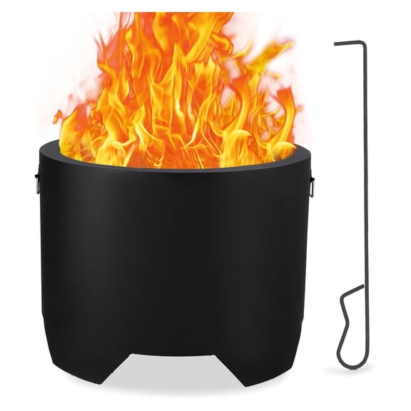 Stove , 20 Inch Smokeless with Removable Pan, Portable Outdoor , Wood Burning Lightweight Fireplace, Ideal for for Backyard, Patio, Garden,19 lbs