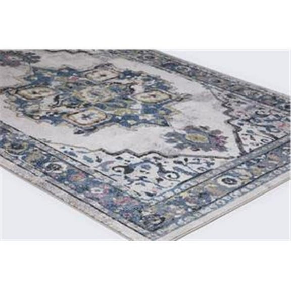 Concord Global Trading 72625 3 x 7 ft. Vintage Barclay Medallion Rectangle Area Rug, Ivory