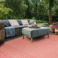 thumbnail image 3 of SAFAVIEH Courtyard Naomi Geometric Indoor/Outdoor Area Rug, Beige/Red, 2' x 3'7", 3 of 6