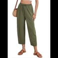 thumbnail image 2 of Pantalones Rectos Holgados e Informales de Algodón y , Color Verde , Talla M, 2 of 8