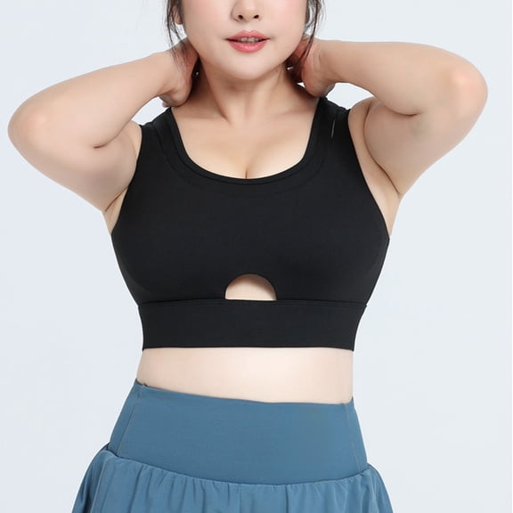 GaThRRgYP Bras for Women Clearance Women's Empty Fake Two-piece Sports Underwear Large Size Fitness Clothes Shockproof High-strength Bra All-in-one Yoga Vest