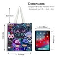 thumbnail image 5 of Gacha Life-theme canvas Tote Bag for Women Aesthetic Shopping Grocery Reusable Bags with Inner Zipper Women Gift 13.8 x 15.8 inches（35x40cm）, 5 of 6