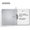 thumbnail image 6 of CRANBURY Ringless Binder Removable Binder – (Translucent), Punchless Binder with Spring Action Clamp, Poly Plastic Transparent Cover Clasp Binder Clip Holds 100 Letter Size Pages, Includes Labels, 6 of 7