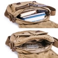 thumbnail image 6 of Gootium Messenger Bag Small Canvas Shoulder Bag Vintage Satchel Cross Body Purse, Khaki, 6 of 6