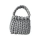 thumbnail image 3 of Bolso de crochet para mujer, bolso de mano informal, ligero, para compras, cartera de mano, hecho a mano gris, 3 of 9