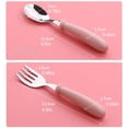 thumbnail image 2 of Baby Fork and Spoon 3 Set,Toddler Utensils Spoons Forks Tableware Set with Travel Safe Carry Case for Kids Self Feeding, Baby Utensils Self Feeding Learning Spoons Silverware Set for Kitchen Home Use, 2 of 4