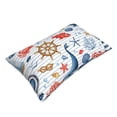 thumbnail image 3 of Binfone Watercolor Nautical Standard Size Pillowcase, Long Staple Pure Cotton Envelope Closure Pillow Cover,14"X20", 3 of 9