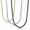 thumbnail image 1 of KATEA Stainless Steel Link Curb Chain Necklace for Men Women 3 Pcs 3.5mm, 1 of 4