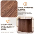 thumbnail image 4 of 63" Rectangle Dining Table for 4-6 Person, Modern Mid-century Farmhouse Large Kitchen Table w/Wood Strip Pedestal Base, Rustic Dinner Table for Breakfast Dining Reception Room, Brown, 4 of 8