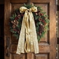 thumbnail image 2 of Big Gold Bows Christmas Tree Topper Bows 20in Large Satin Bow for Hoom Wall Backdrop Room Decorations for Wedding Birthday Party, 2 of 7
