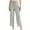 #239-Khaki, variant on Women's Solid High-Waisted Capri Pants - Elastic Waist Wide-Leg Cropped Trousers with Drawstring & Pockets - Casual Loose Fit