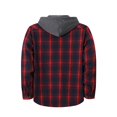 thumbnail image 5 of XIAOCHA Men's Plaid Print Hooded Button Up Shirt Jacket Relaxed Fit Daily Shirt Jackets, 5 of 5