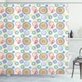 thumbnail image 1 of Ambesonne Colorful Shower Curtain, Funky Rounds and Squares, 69"Wx84"L, Multicolor, 1 of 2