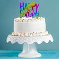 thumbnail image 2 of Rainbow Happy Birthday Cake Topper, 2 of 2