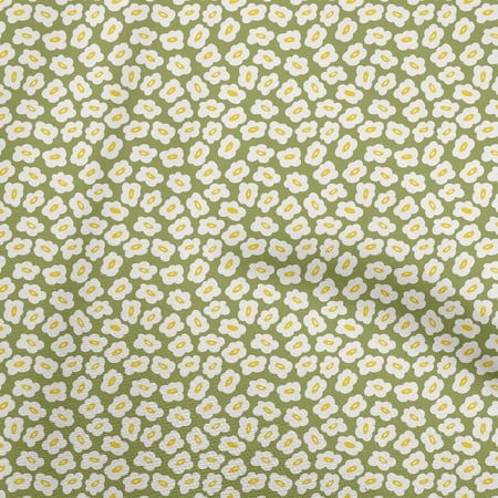 oneOone Viscose Chiffon Light Green Fabric Floral Dress Material Fabric Print Fabric By The Yard 42 Inch Wide