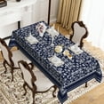thumbnail image 3 of Mizhona Navy Blue Tablecloth Rectangle,Boho Bohemia Table Cloth for Kitchen Dinner Decor,60"x120", 3 of 5