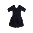 thumbnail image 4 of Stelle Elbow-Length Ballet Leotard Cute Tutu Dance Dress for Girls,Black,7-8 Years, 4 of 6