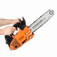 thumbnail image 2 of YNCE 12 Inch Gas Chainsaw, 25.4CC Professional Chainsaw with 2-Stroke Engine, Ergonomic Non-Slip Handle & Dual Fuel Tanks for Wood Cutting, Tree Trimming, Land Clearing, 2 of 8