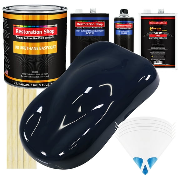 Midnight Blue Gallon URETHANE BASECOAT CLEARCOAT Car Auto Paint FAST Kit