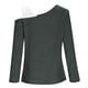 thumbnail image 5 of RKSTN Off the Shoulder Tops for Women Oversized Cold Shoulder Metal Buckle Single Strap Long Sleeve T Shirt Womens Casual Colorblock Plus Size Loose Fits Comfy Elegant Basic Tee Fall Spring Clothes, 5 of 7