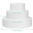 thumbnail image 2 of Yirtree Round Foam Cake Dummy Set White Foam Art & Craft Styrofoam, 3 Count, 2 of 8