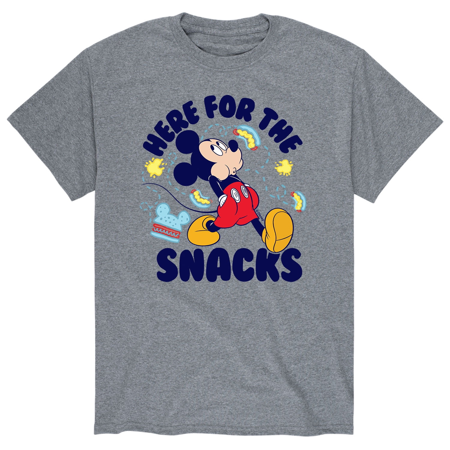 Mickey & Friends - Here For The Snacks - Men's Short Sleeve Graphic T-Shirt  - Walmart.com