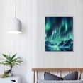 thumbnail image 4 of Nawypu Green Blue Aurora Wall Art Northern Light Canvas Prints on Picture Aurora Borealis Nature Starry Scenery Landscape Painting Modern Wall Decor for Home Bathroom Bedroom,Modern,Wall, 4 of 5